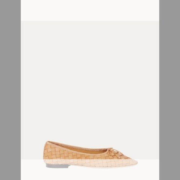 Loeffler Randall Landry Square Woven Leather Ballerina Flats (Orig $325) w/tax - Picture 1 of 6